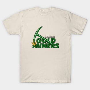 Defunct Sacramento Gold Miners Football 1993 T-Shirt